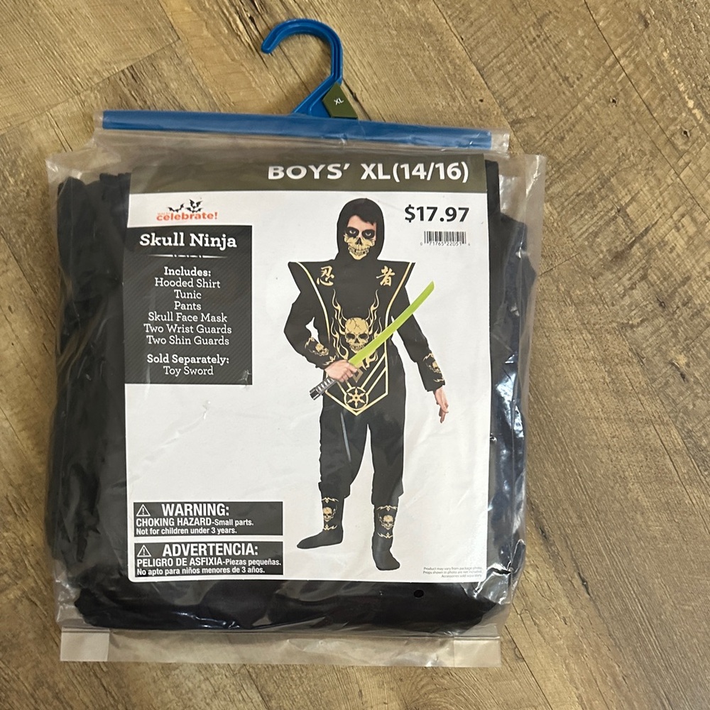 Boys' Skull Ninja Costume XL